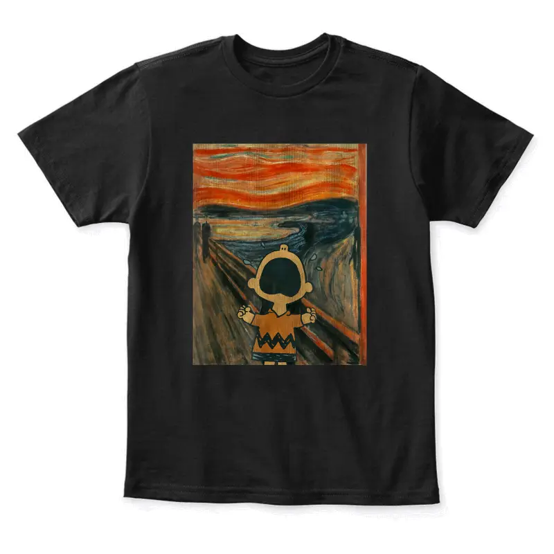 Peanuts Charlie Brown Scream Artsy Youth Staple T-Shirt