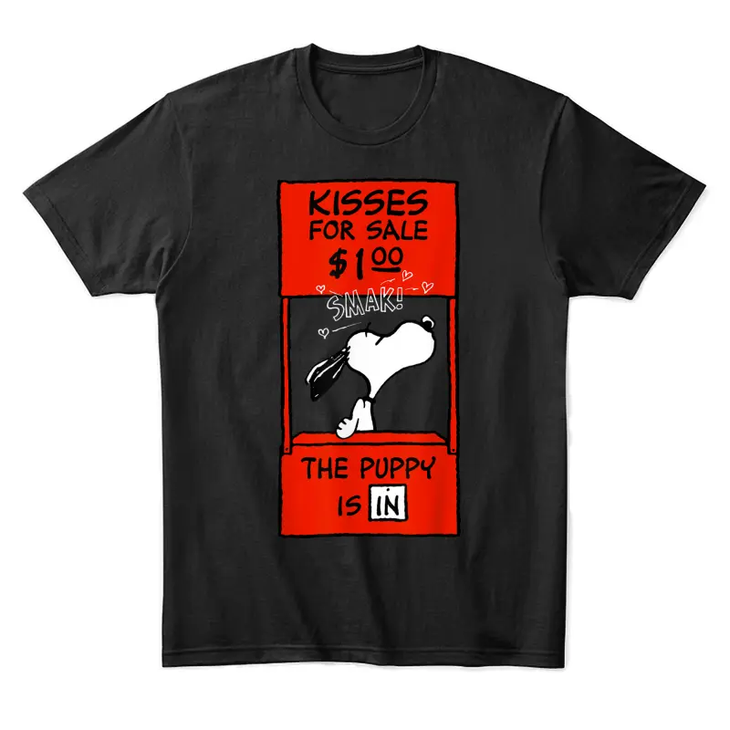 Peanuts Snoopy Kisses Valentines Unisex Staple T-Shirt