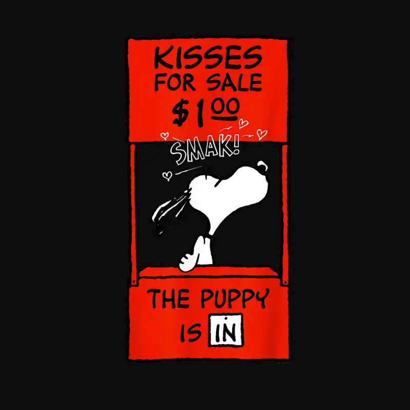 Peanuts Snoopy Kisses Valentines Unisex Staple T-Shirt