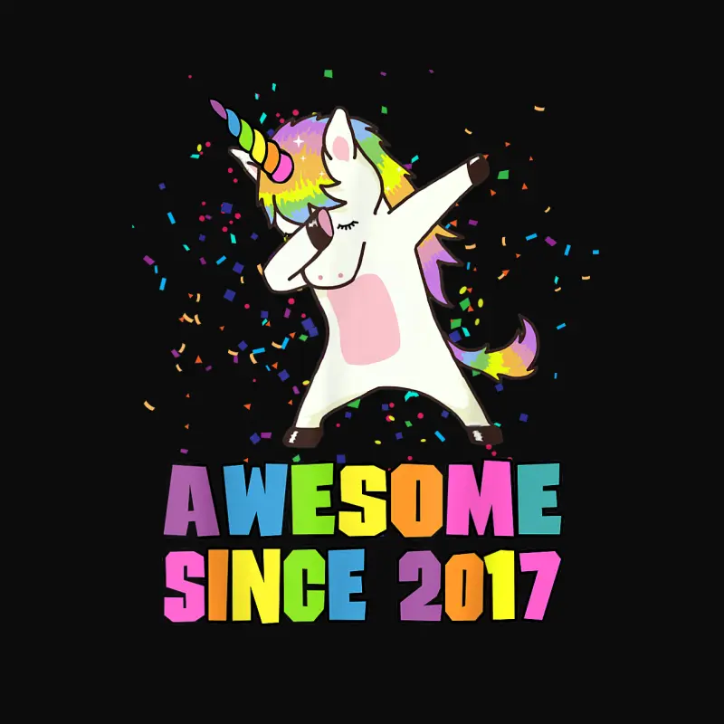 Awesome Since 2017 Unicorn Unisex Staple T-Shirt