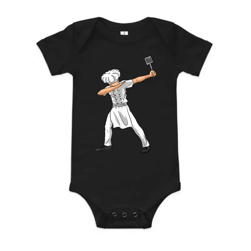 Chef Dabbing Culinary Sous-Chef Cuisine Kitchen Chief Cook Baby Onesie