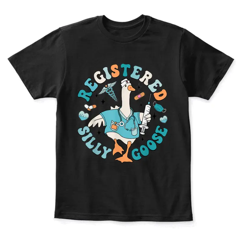 Registered Silly Goose Nursing Student Nurse Practitioner Youth Staple T-Shirt