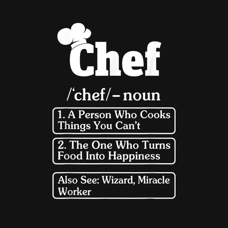 Funny Chef Definition Cooking Kitchen Mens & Womens Unisex Long Sleeve T-Shirt