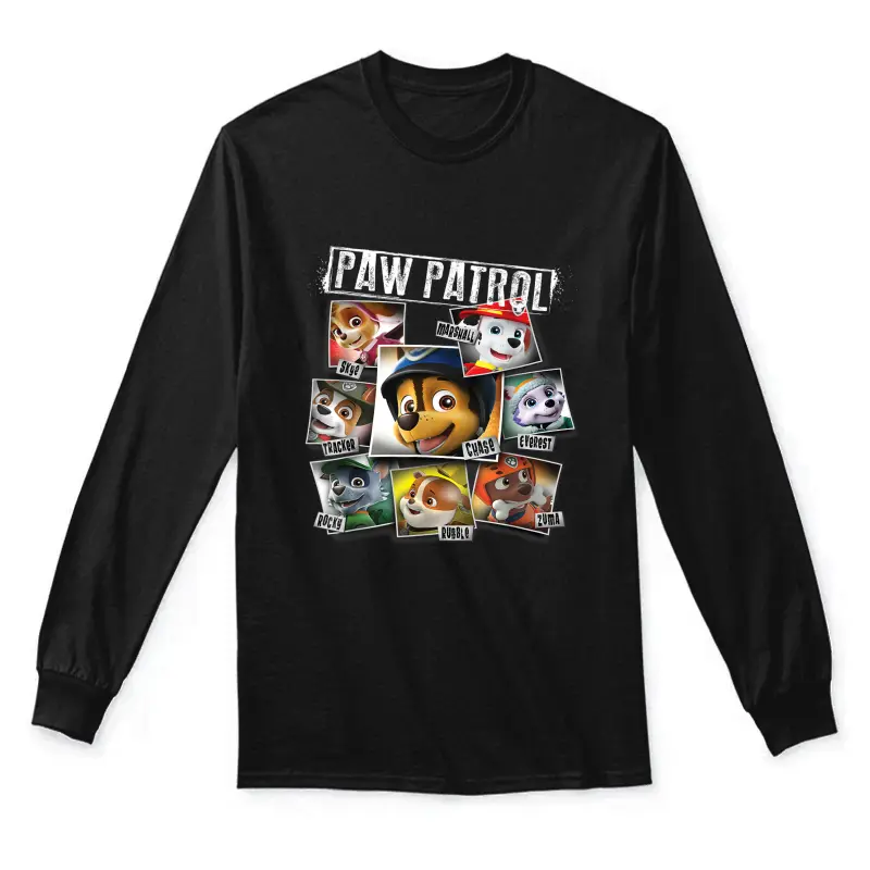 Paw Patrol Pictures Collage All Characters Unisex Long Sleeve T-Shirt