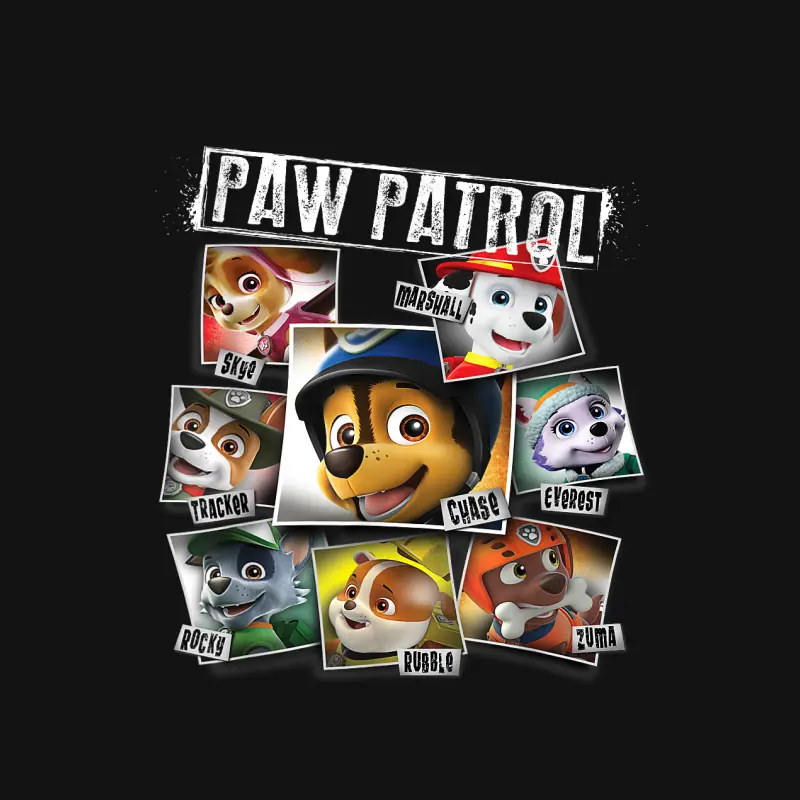 Paw Patrol Pictures Collage All Characters Unisex Long Sleeve T-Shirt