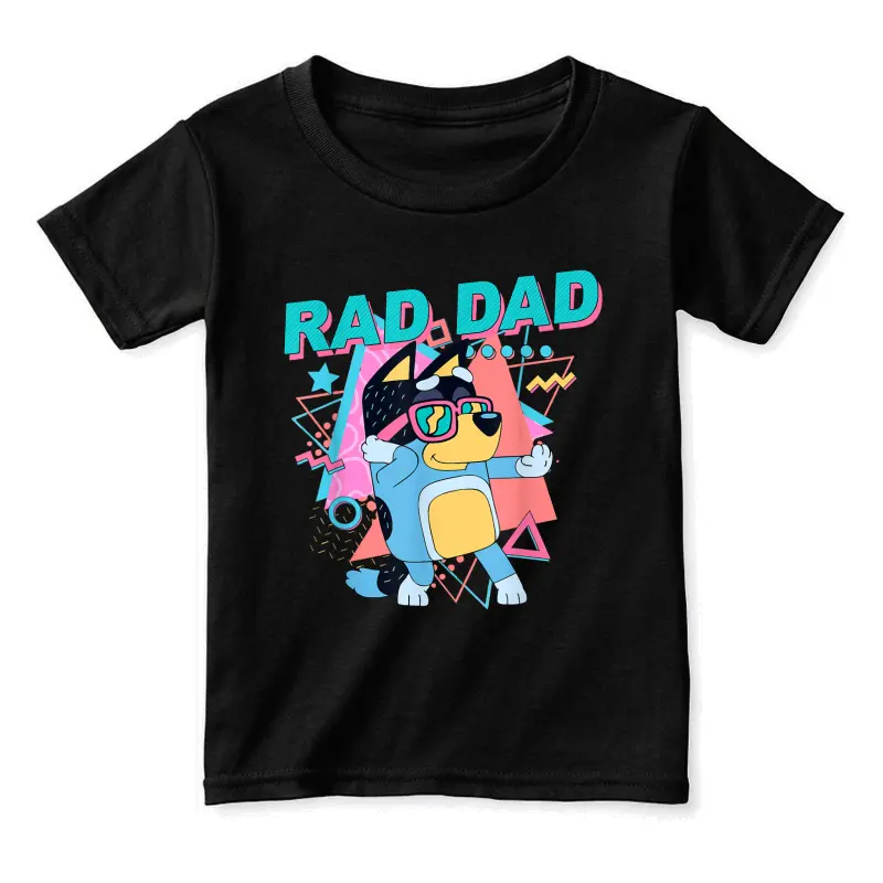Blue Rad Dad Tan Blue Heeler Bandit Dad Retro 90S Toddler Staple T-Shirt
