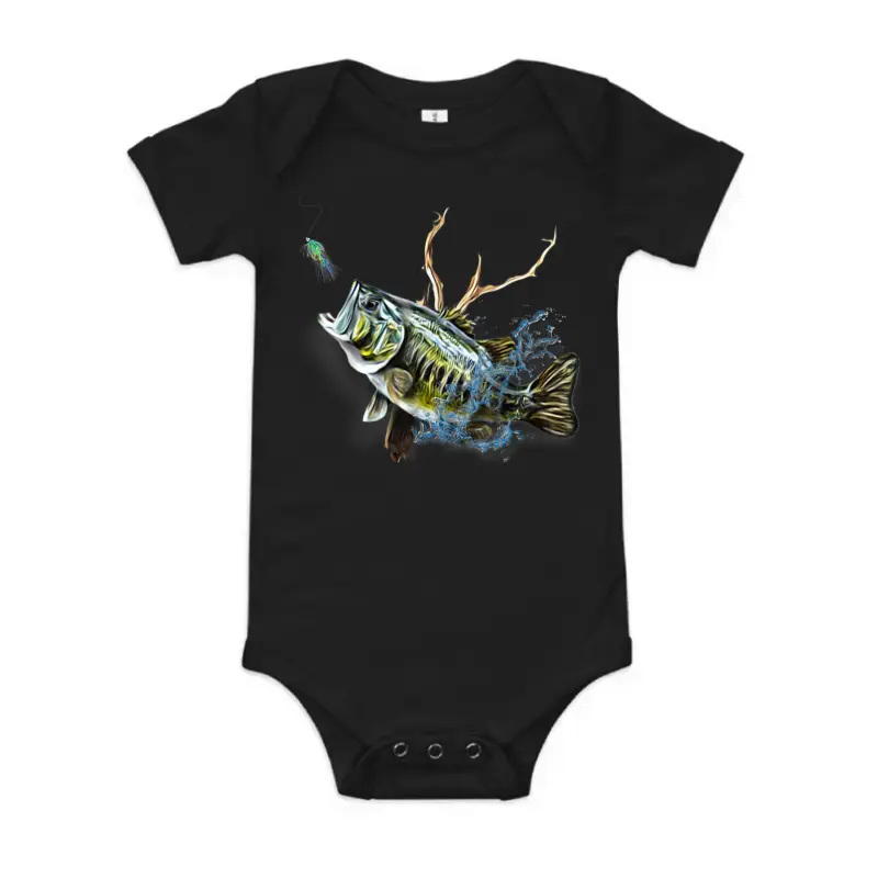 Largemouth Bass Fishing - Men, Women & Kids Largemouth Bass Baby Onesie