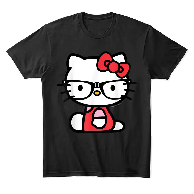 Hello Kitty Nerd Glasses Tee Shirt Unisex Staple T-Shirt