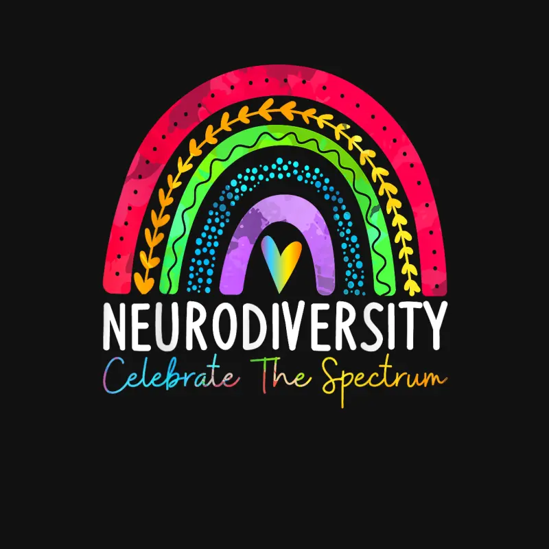 Neurodiversity Autism Spectrum Asd Adhd Rainbow Boho Baby Onesie