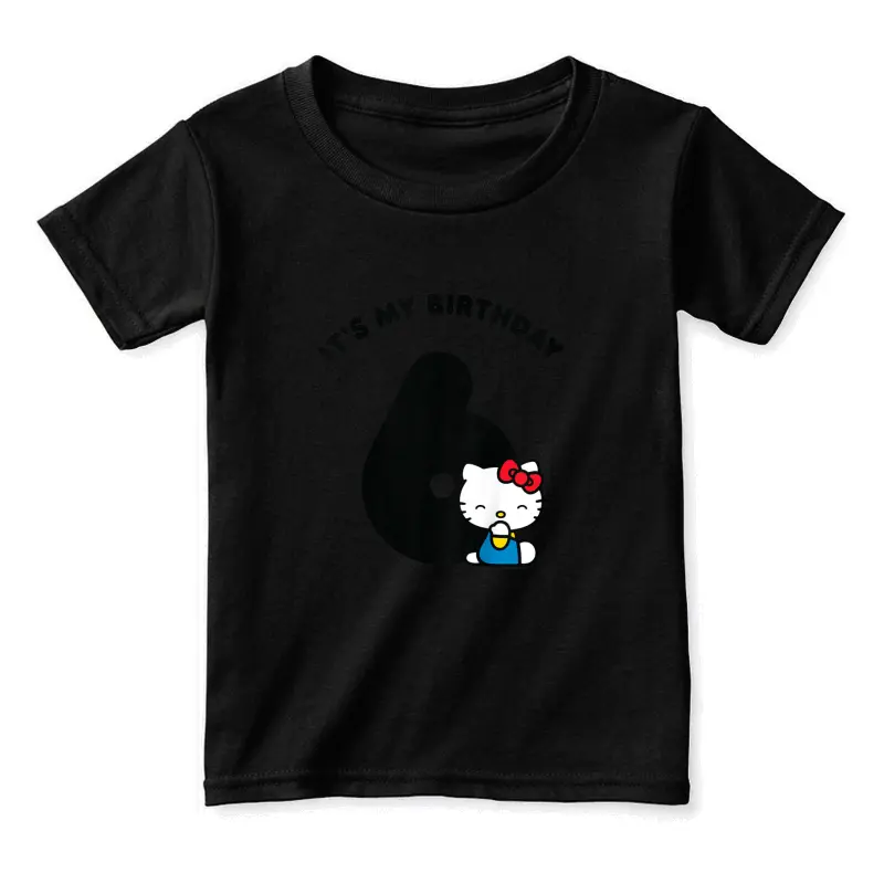 Kids Hello Kitty It's My 6Th Birthday Toddler Staple T-Shirt
