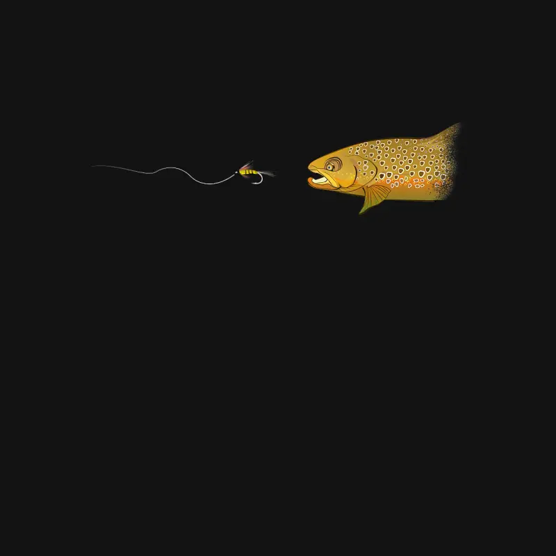 Fly Fishing Brown Trout Dry Fly Tying Fisherman Youth Staple T-Shirt