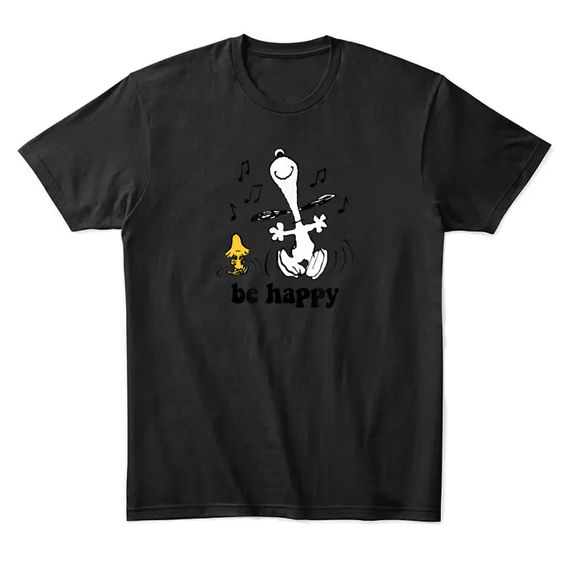 Peanuts - Snoopy And Woodstock's Be Happy Dance Unisex Staple T-Shirt