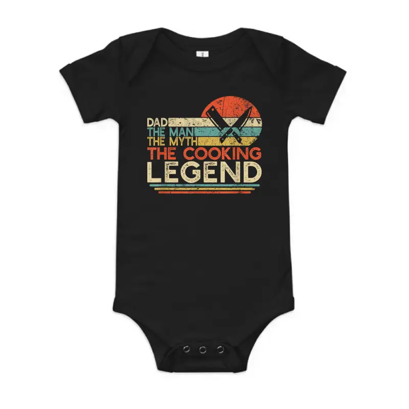 Vintage Cooking Dad The Man The Myth The Legend Chef Gift Baby Onesie