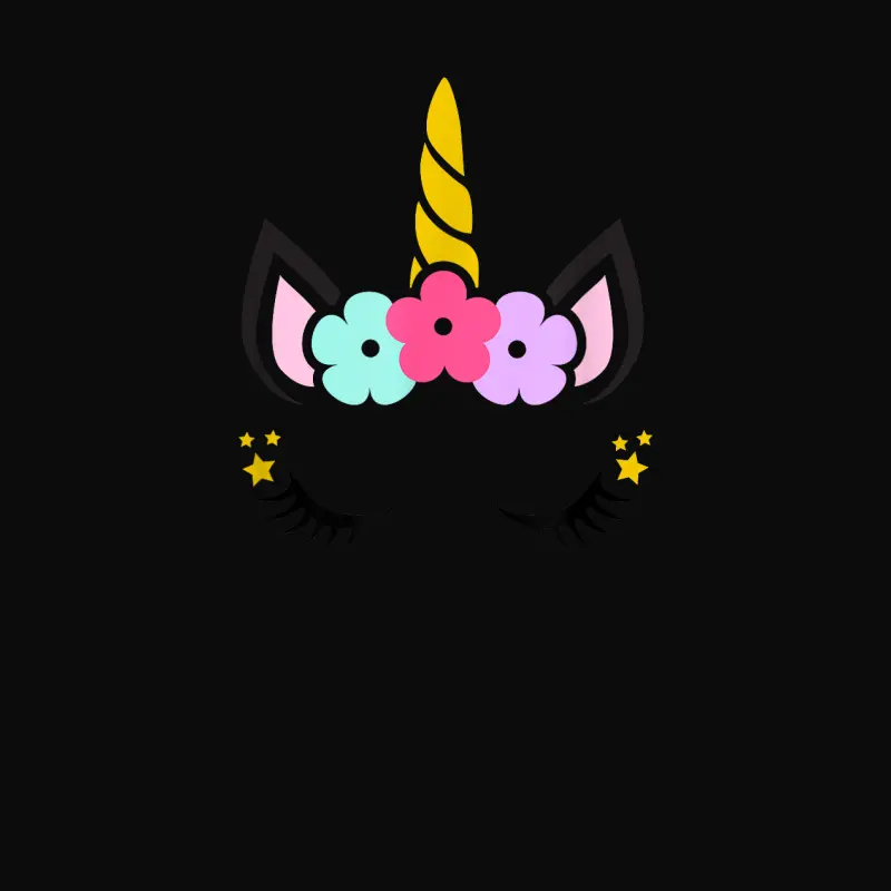 Unicorn Face Birthday Unisex Staple T-Shirt