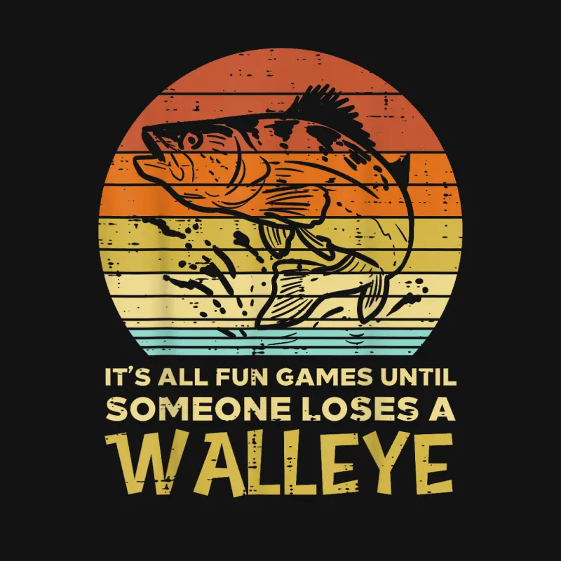 Fun Games Until Someone Loses Walleye Retro Ice Fishing Dad Unisex Long Sleeve T-Shirt