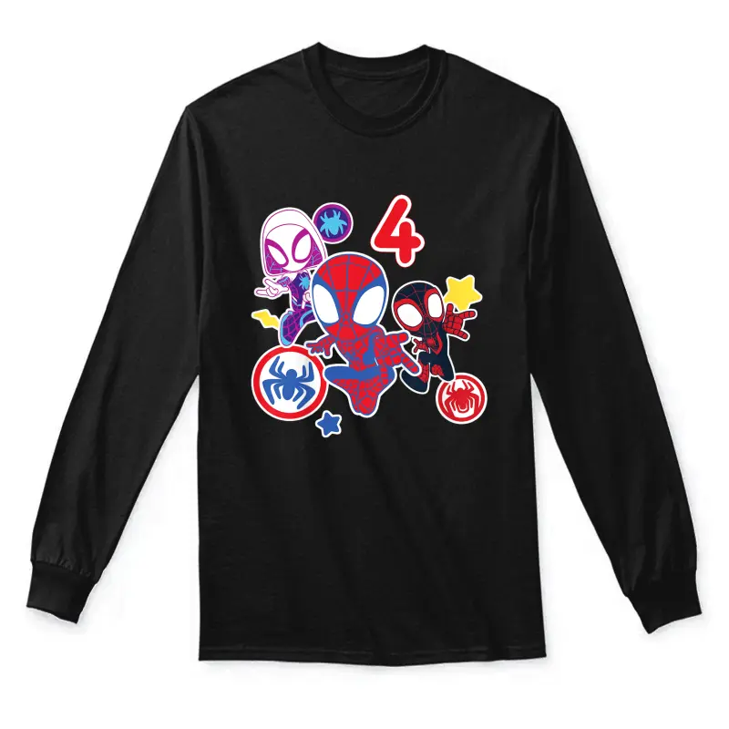 Marvel Spidey And His Amazing Friends 4 Year Old Birthday Unisex Long Sleeve T-Shirt