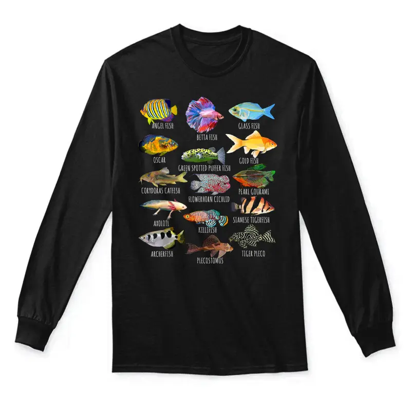 Fishkeeping Fish Species Biology Types Of Aquarium Fish Unisex Long Sleeve T-Shirt