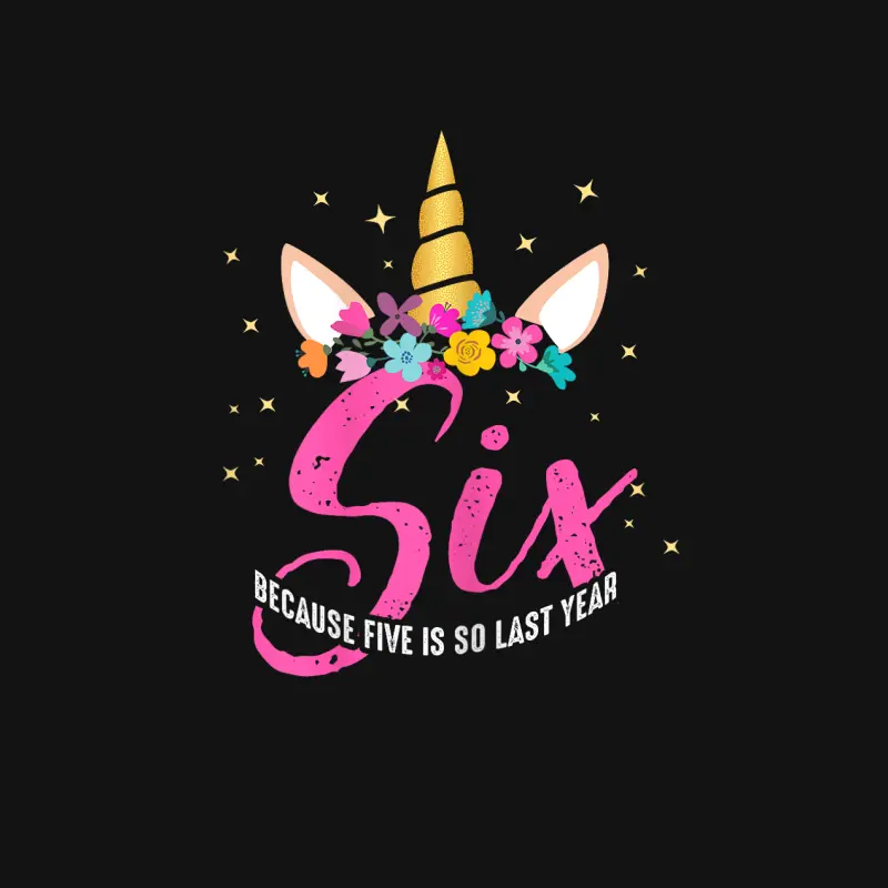 6 Years Old Birthday Girl Gifts Unicorn 6Th Birthday Unisex Long Sleeve T-Shirt