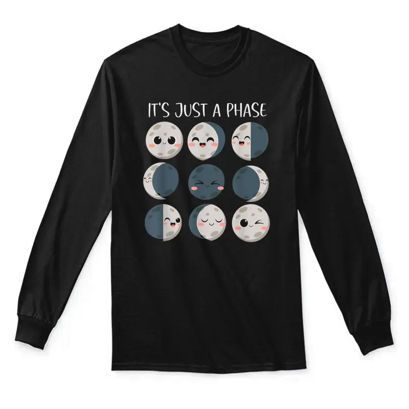Women Science Teacher Moon Phases Scientist Back To School Unisex Long Sleeve T-Shirt