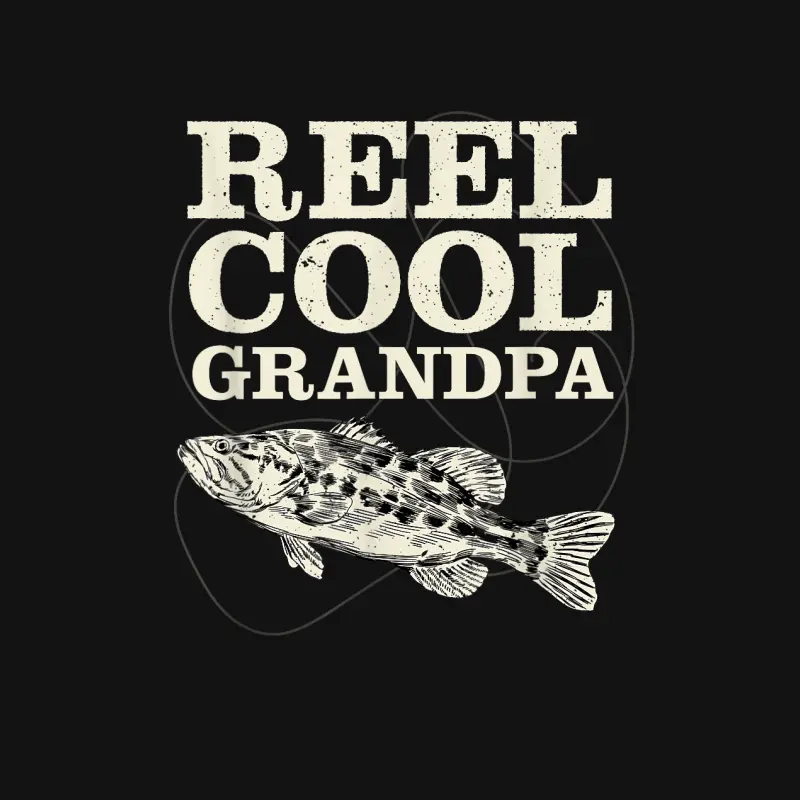 Reel Cool Grandpa Fishing Fathers Day Youth Staple T-Shirt