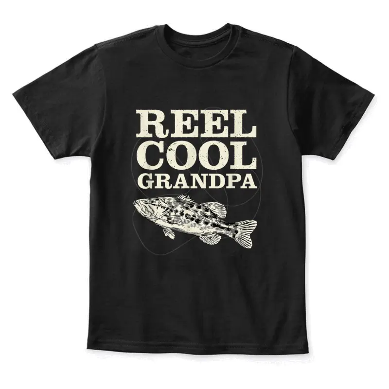 Reel Cool Grandpa Fishing Fathers Day Youth Staple T-Shirt