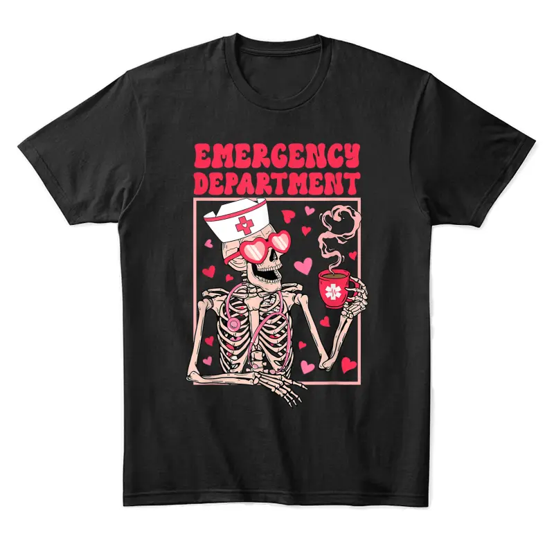 Valentines Day Emergency Department Er Ed Nurse Tech Nursing Unisex Staple T-Shirt