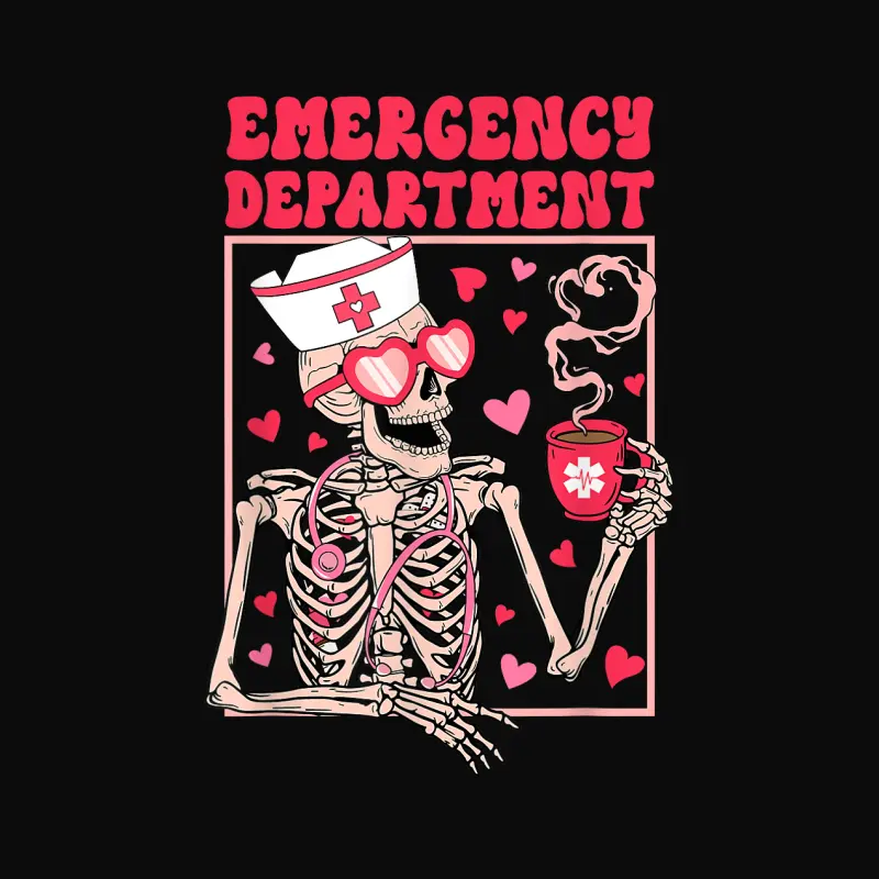 Valentines Day Emergency Department Er Ed Nurse Tech Nursing Unisex Staple T-Shirt