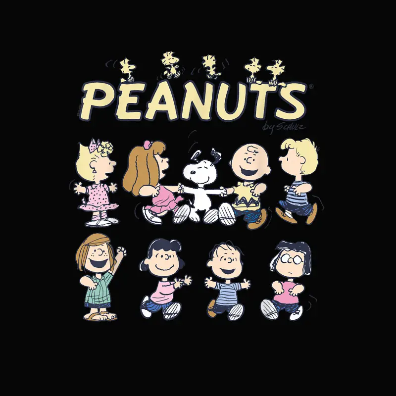Peanuts Snoopy And Friends Dancing,Short Sleeve Toddler Staple T-Shirt