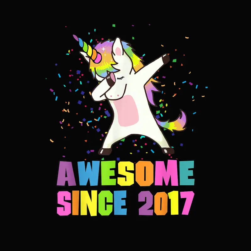 Awesome Since 2017 Unicorn Toddler Staple T-Shirt