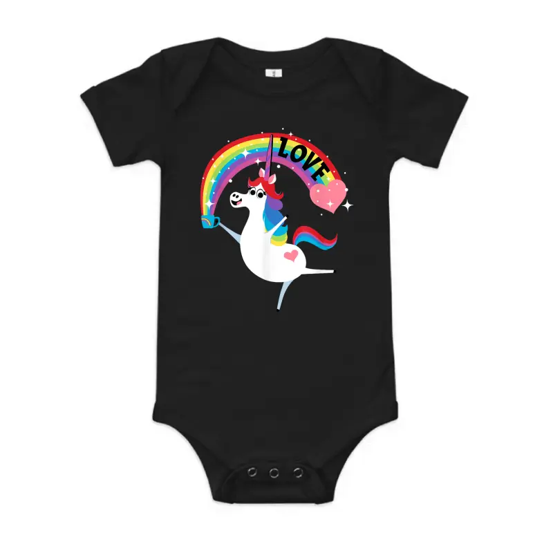 Disney And Pixar’s Inside Out Rainbow Unicorn Love Baby Onesie