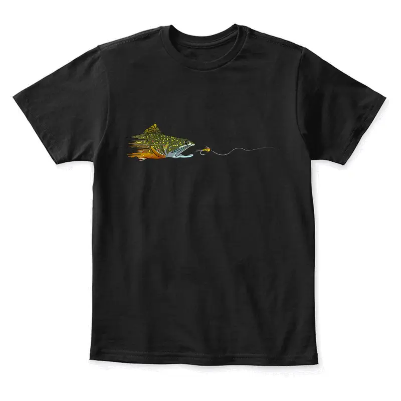Fly Fishing Brook Trout Dry Fly Tying Fisherman Youth Staple T-Shirt