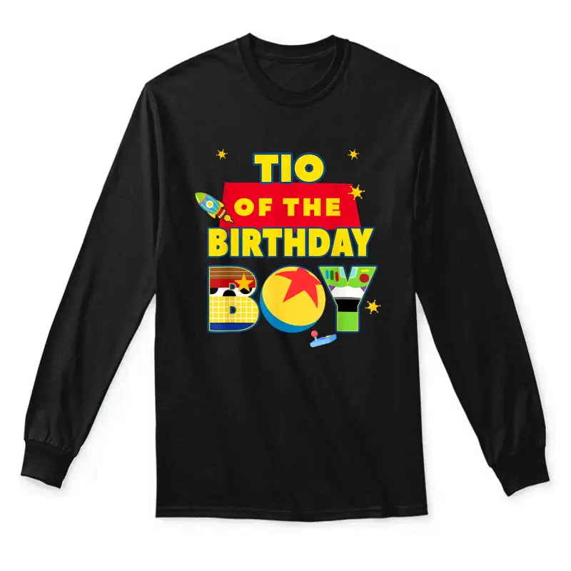Tio Of The Birthday Boy Toy Familly Matching Story Bday Unisex Long Sleeve T-Shirt