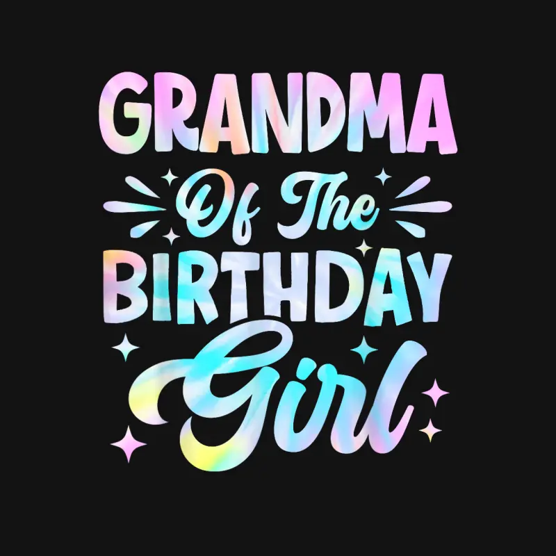 Grandma Of The Birthday Girl Shirt Tie Dye Party Family Youth Staple T-Shirt