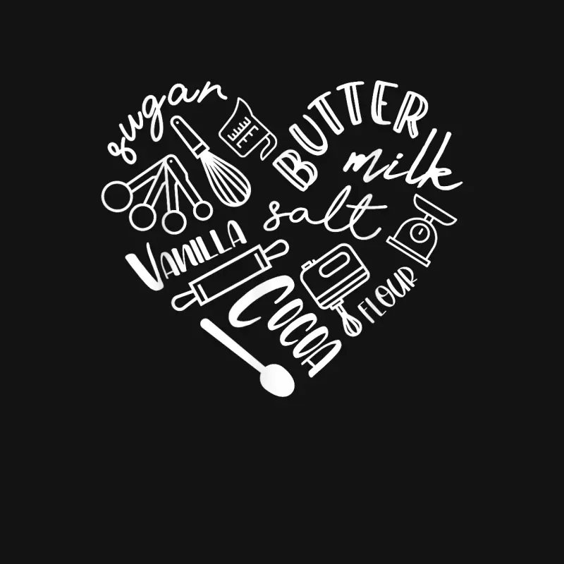 Baking Heart Shirt For Baker Pastry Chef Or Cook Unisex Long Sleeve T-Shirt