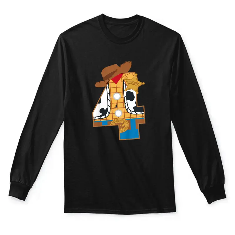 Disney And Pixar’s Toy Story Fourth Birthday 4 Years Old Unisex Long Sleeve T-Shirt