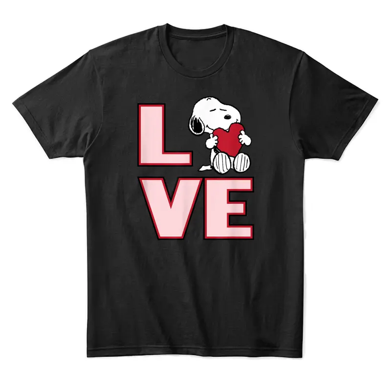 Peanuts Valentine Snoopy Love Unisex Staple T-Shirt