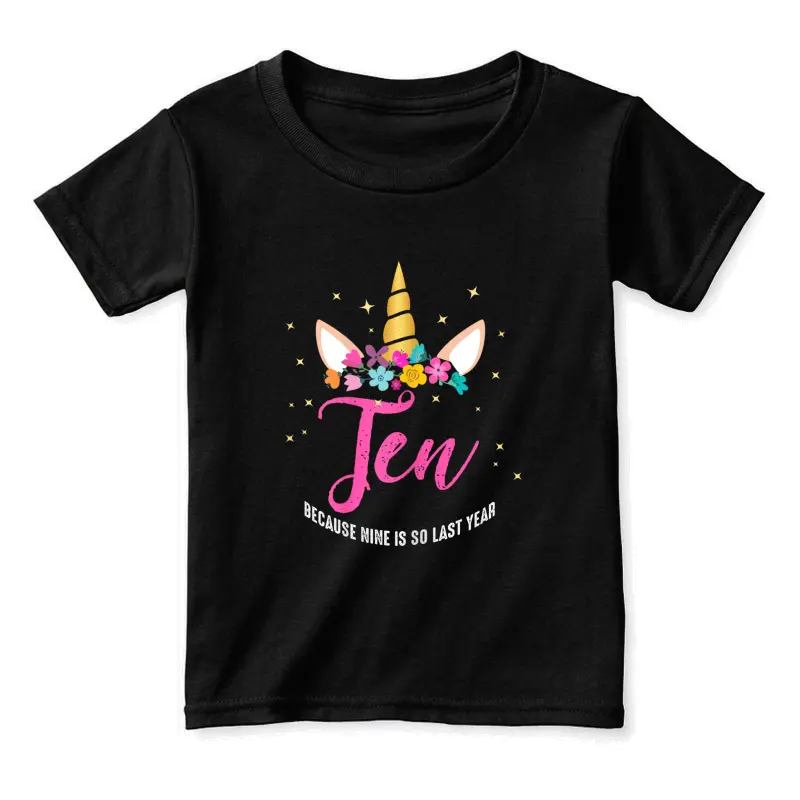 10 Years Old Birthday Girl Gifts Unicorn 10Th Birthday Toddler Staple T-Shirt