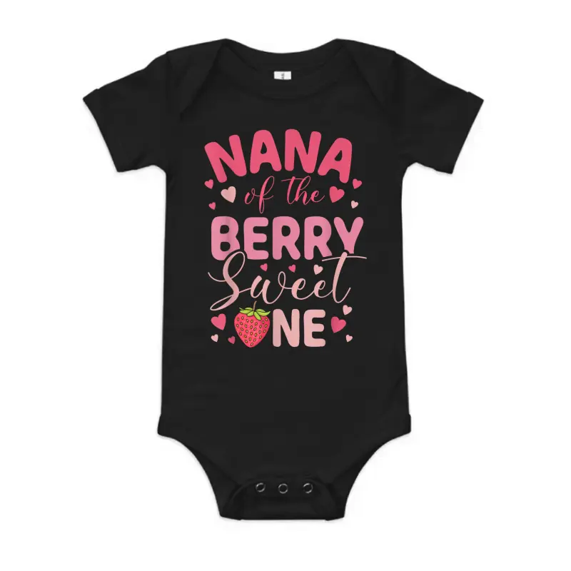 Nana Of The Berry Sweet One Strawberry First Birthday Baby Onesie