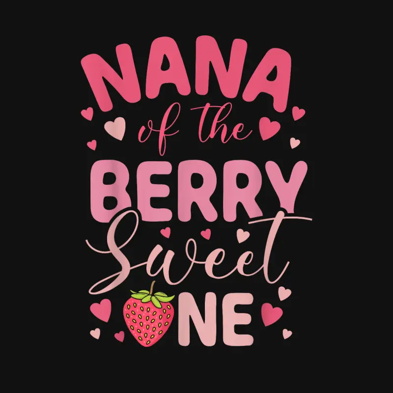 Nana Of The Berry Sweet One Strawberry First Birthday Baby Onesie