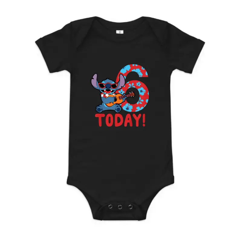 Disney Lilo & Stitch Tropical Birthday 6 Years Old Today Baby Onesie