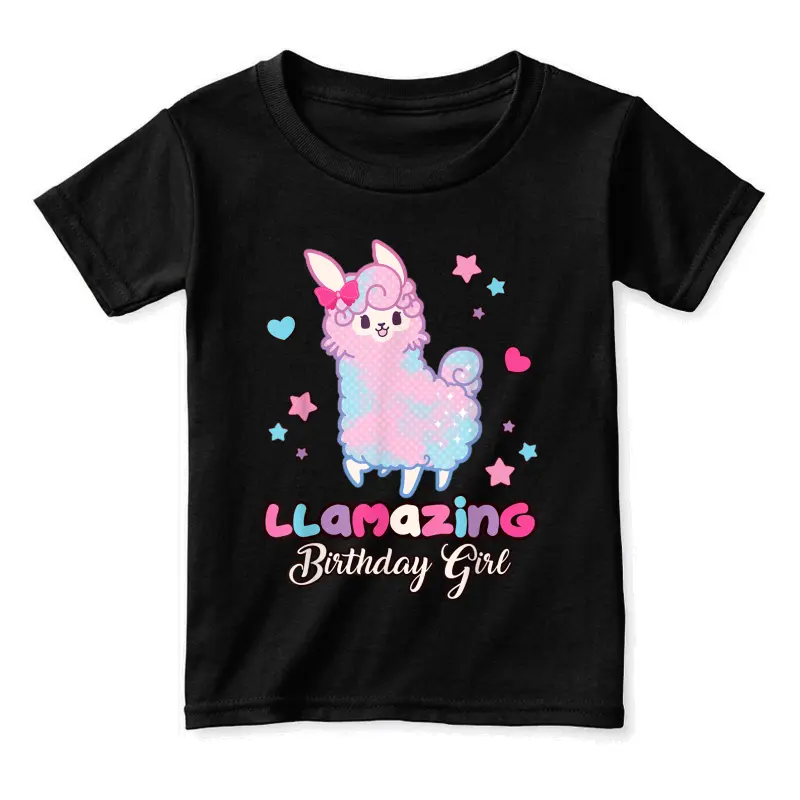 Llama Birthday Girl Llamazing Birthday Alpaca Llama Girl Toddler Staple T-Shirt