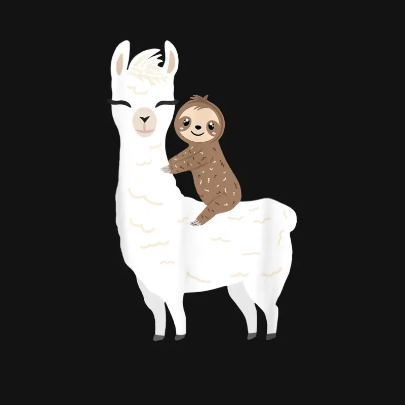 Sloth Riding Llama Shirt Funny Birthday Gift For Boy, Girl Youth Staple T-Shirt