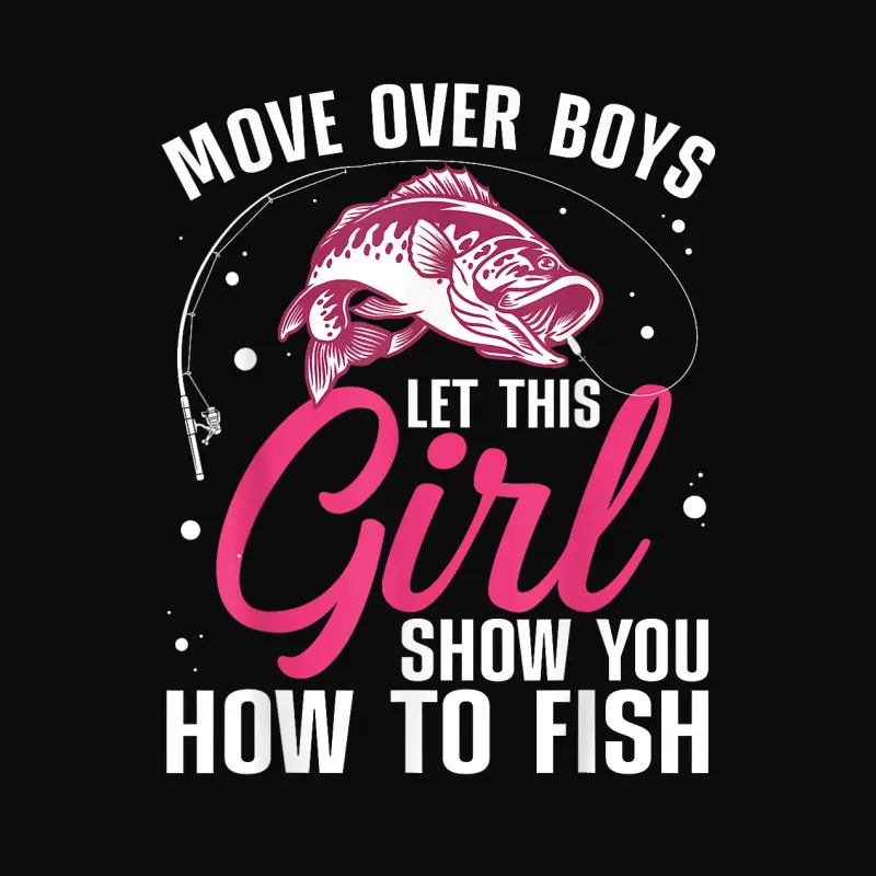 Funny Fishing Design For Girls Women Fisherman Fishing Lover Unisex Staple T-Shirt