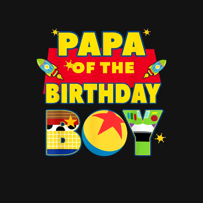 Papa The Birthday Boy Toy Familly Matching Story Bday Unisex Long Sleeve T-Shirt