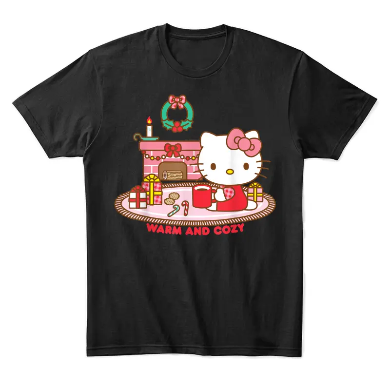 Hello Kitty Warm And Cozy Christmas Unisex Staple T-Shirt