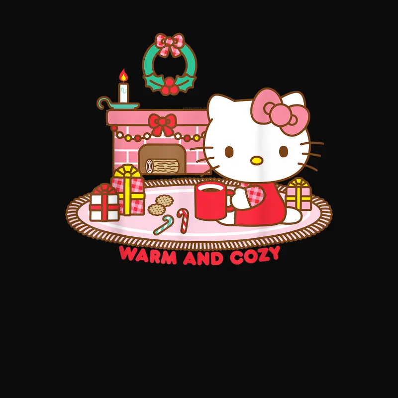 Hello Kitty Warm And Cozy Christmas Unisex Staple T-Shirt