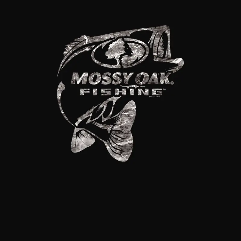 Mossy Oak Fishing Bass Open Water Classic Grey Logo Unisex Staple T-Shirt