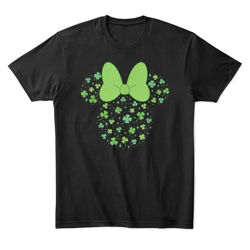 Disney Minnie Mouse Icon Shamrock Clovers St Patrick’s Day Unisex Staple T-Shirt