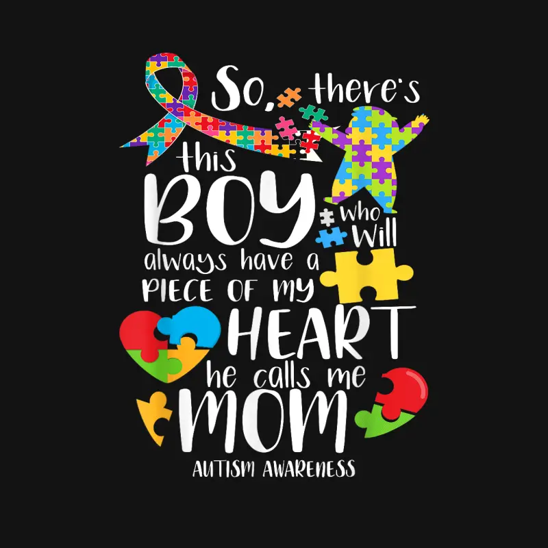 Autism Mom Es Gibt Diesen Boy Er Ruft Mich Mamma Autism Youth Staple T-Shirt