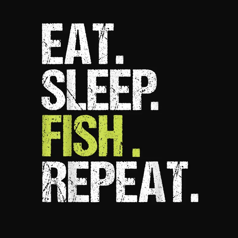 Eat Sleep Fish Repeat Shirt Fishing Fisherman Angling Gift Unisex Staple T-Shirt